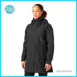 Waterproof Breathable Hooded Long Rain Jacket Classic Minimal Outdoor Wear